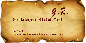 Gottsegen Richárd névjegykártya
